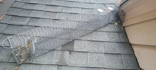 Metal flashing exclusion work on a home exterior
