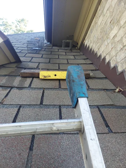 Trap set at a roof entry point · The Renaissance, Cary
