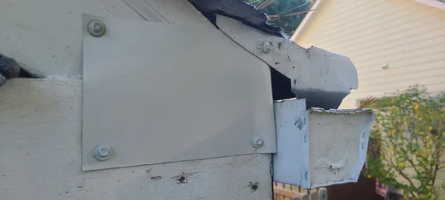 Roofline work where bees and wildlife enter homes